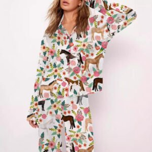 Taylor Swift 2 Piece Pajamas Set Fashion Print Button Long Sleeves Shirt and Elastic Pants for Loungewear Soft Sleepwear