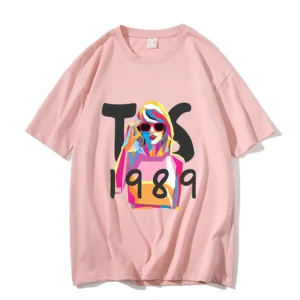 Taylors Swift T Shirt Pink Popular Singer Merch Short Sleeve Tops Fashion Women Summer Clothes Fans Streetwear Birthday Gift